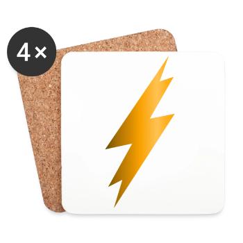 Lightning Bolt - Coasters (set of 4) - white - Front