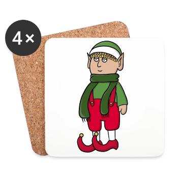 Bereit für Weihnachten - Untersetzer (4er-Set) - Weiß - Vorne