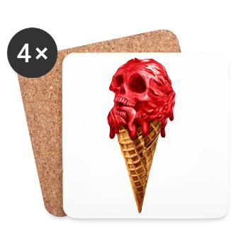 The Crunchy Vanilla Pain - Coasters (set of 4) - white - Front