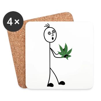 Hobby Gardener Figurine Stick - Dessous de verre (lot de 4) - blanc - Devant