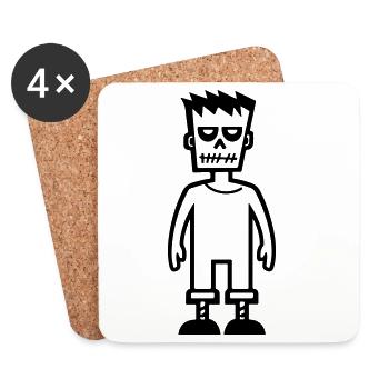 Zombie - Untersetzer (4er-Set) - Weiß - Vorne