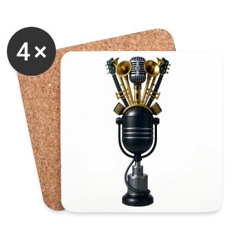 MICRO BAND - sound & vision - Coasters (set of 4) - white - Front