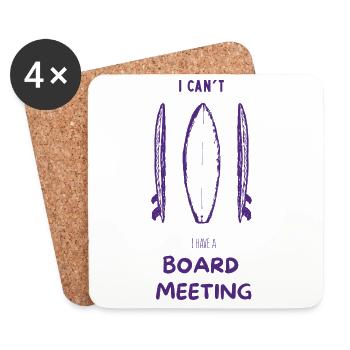 Surfing Board Meeting - Untersetzer (4er-Set) - Weiß - Vorne
