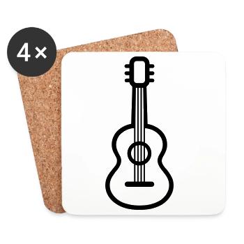 Guitar - Coasters (set of 4) - white - Front
