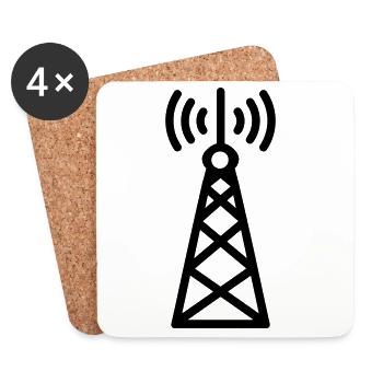 Radio Tower - Coasters (set of 4) - white - Front