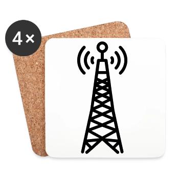 Radio Tower - Coasters (set of 4) - white - Front