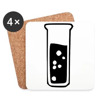 Reagenzglas Chemie Chemiker Geschenk - Untersetzer (4er-Set) - Weiß - Vorne