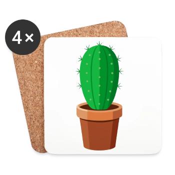 cactus - Coasters (set of 4) - white - Front
