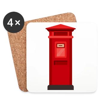 Post Box - Coasters (set of 4) - white - Front
