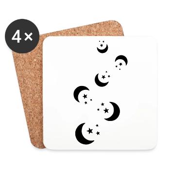 Moon icon icon - Coasters (set of 4) - white - Front