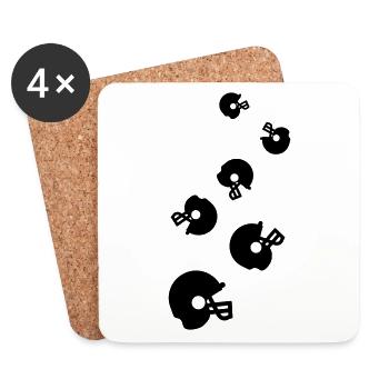 Football Helmet icon - Coasters (set of 4) - white - Front