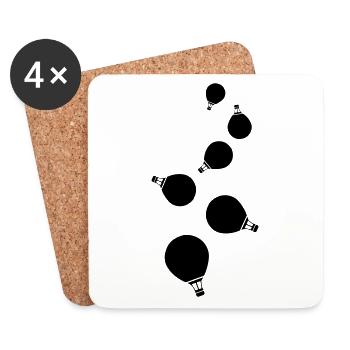 Hot air balloon icon - Coasters (set of 4) - white - Front
