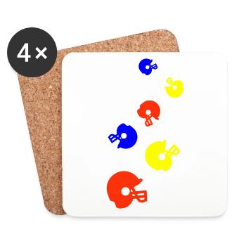 Football Helmet icon - Coasters (set of 4) - white - Front