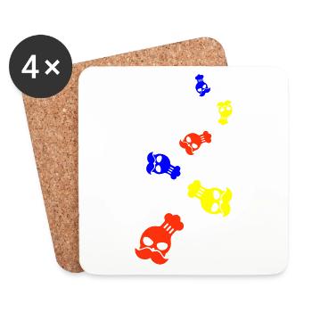 Chef Skeleton Chef - Coasters (set of 4) - white - Front