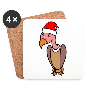 Vulture Comic Noël Noël - Dessous de verre (lot de 4) - blanc - Devant