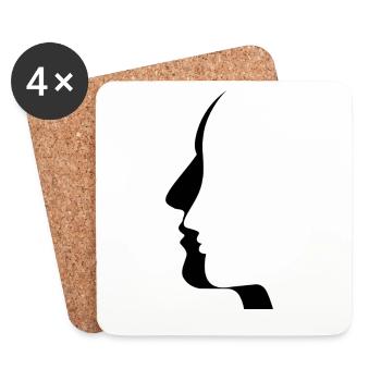 On broken hearts and lost love - Coasters (set of 4) - white - Front