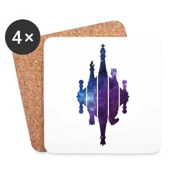CHESS CHESS PLAYERS CHESS PIECES - Coasters (set of 4) - white - Front