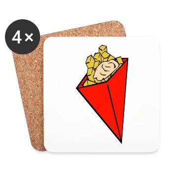 French fries - Coasters (set of 4) - white - Front
