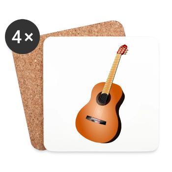 Gitarre - Untersetzer (4er-Set) - Weiß - Vorne