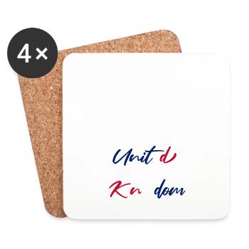 UK Gift Idea Funny Saying United Kingdom - Coasters (set of 4) - white - Front