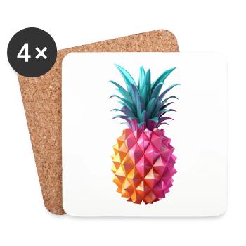 Pineapple - Coasters (set of 4) - white - Front