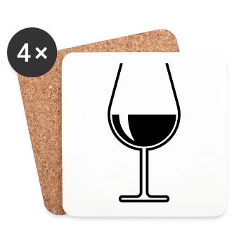 X1x GuteStimmung (Black) - Coasters (set of 4) - white - Front