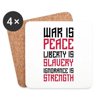 George Orwell: War is Peace - Coasters (set of 4) - white - Front