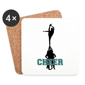 Cheerleading, Cheer - Coasters (set of 4) - white - Front