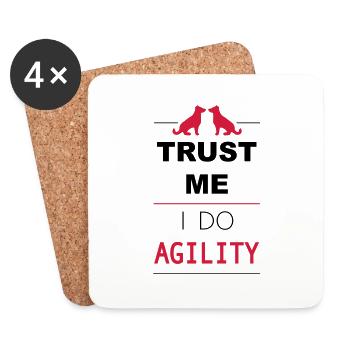 Trust me I do Agility - Dessous de verre (lot de 4) - blanc - Devant