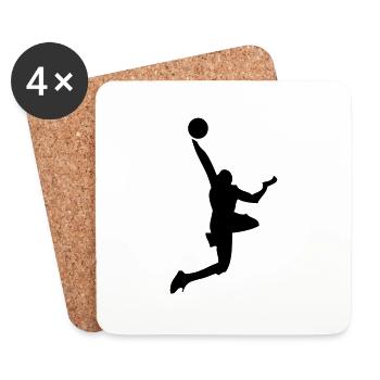 Basketball - Untersetzer (4er-Set) - Weiß - Vorne