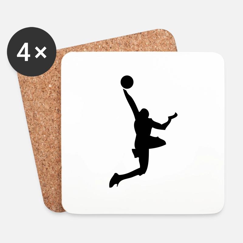 Basketball - Coasters (set of 4) - white