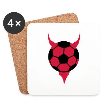 football_2 - Dessous de verre (lot de 4) - blanc - Devant