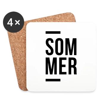 Sommer - Untersetzer (4er-Set) - Weiß - Vorne