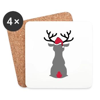 christmas - Coasters (set of 4) - white - Front