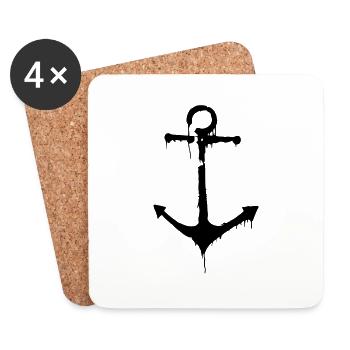 Anker Anchor - Untersetzer (4er-Set) - Weiß - Vorne