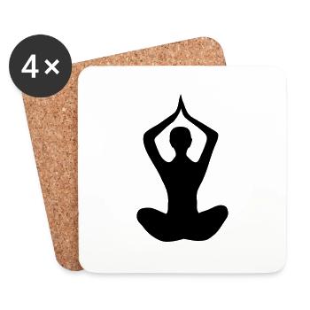 Yoga - Untersetzer (4er-Set) - Weiß - Vorne