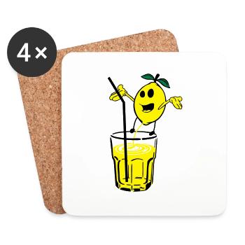 zitrone pinkelt limonade - Untersetzer (4er-Set) - Weiß - Vorne