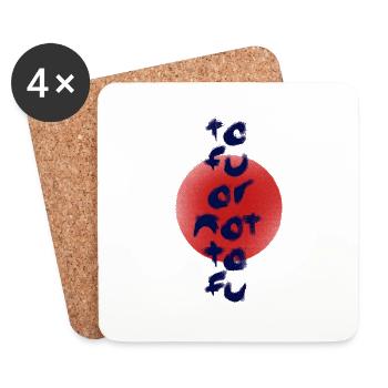 Tofu ou pas tofu - Dessous de verre (lot de 4) - blanc - Devant