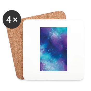 Hülle Universum blau lila türkis - Untersetzer (4er-Set) - Weiß - Vorne