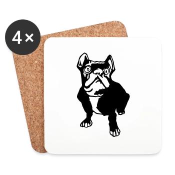 french bulldogge - Untersetzer (4er-Set) - Weiß - Vorne