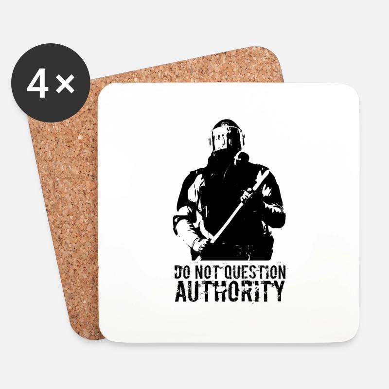 do not question authority - Untersetzer (4er-Set) - Weiß