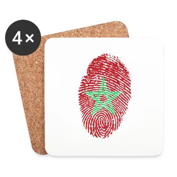 Empreinte du Maroc - Dessous de verre (lot de 4) - blanc - Devant