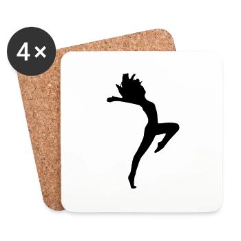 dancing_tanzen - Coasters (set of 4) - white - Front