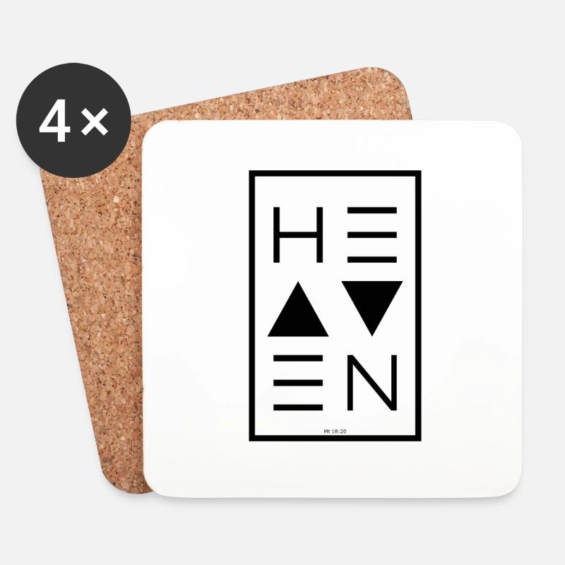 Heaven BLACK - Untersetzer (4er-Set) - Weiß