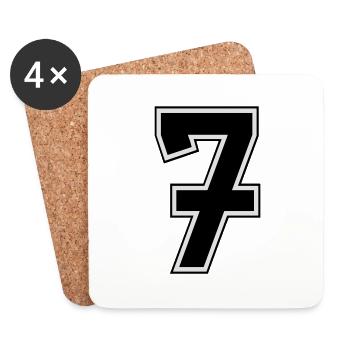 No. 7 - Coasters (set of 4) - white - Front