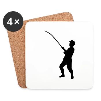 fishing men - Untersetzer (4er-Set) - Weiß - Vorne