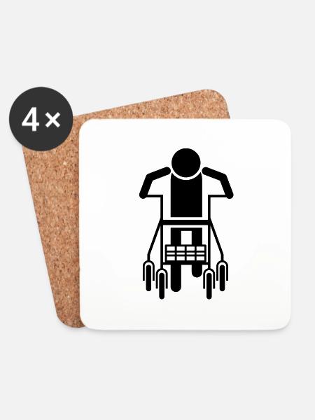 Walker - Coasters (set of 4) - white
