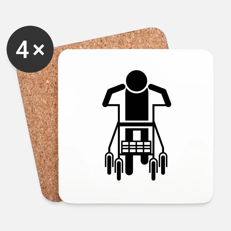 Rollator - Untersetzer (4er-Set) - Weiß