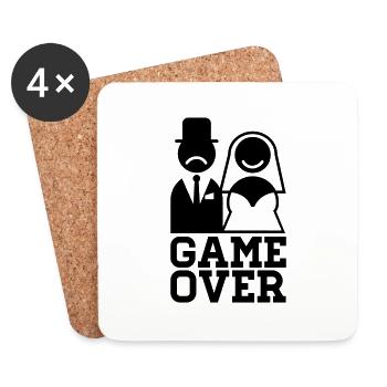 game_over_f1 - Untersetzer (4er-Set) - Weiß - Vorne