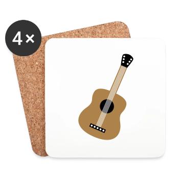 guitar - Coasters (set of 4) - white - Front